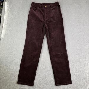 Ralph Lauren Straight Leg Brown Corduroy Pants Women's 8 (30x29) High Rise